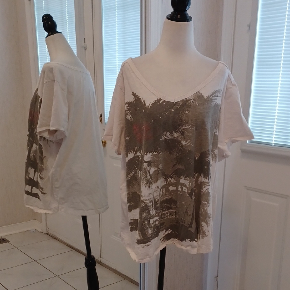 $4 Add-on White Cotton Tee - Size 3X
